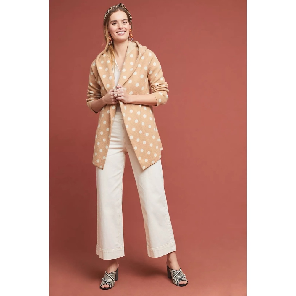 Anthropologie Dotty Sweater Coat